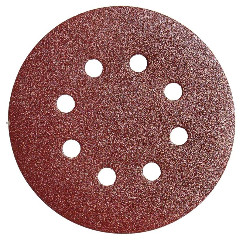 Lija Recambio Velcro Disco Ø 125 mm. con Agujeros Grano  80 (10 Piezas)