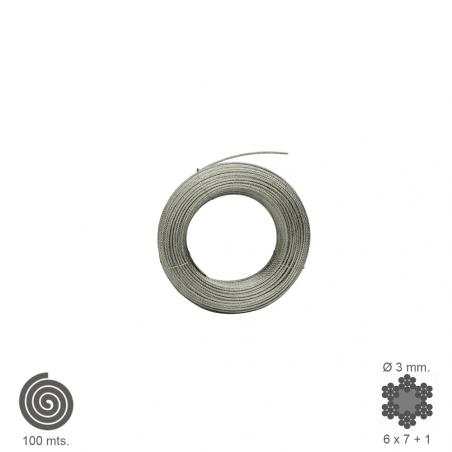 Cable Galvanizado   3  mm. (Rollo 100 Metros) No Elevacion