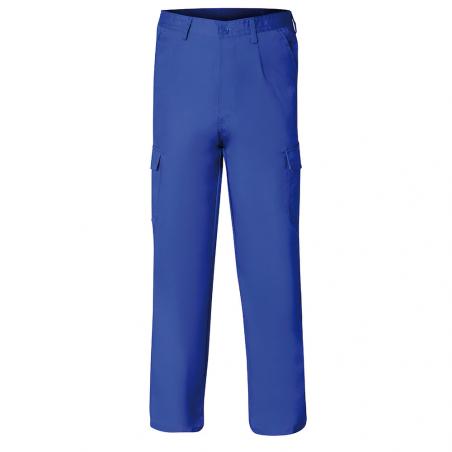 Pantalon De Trabajo Largo, Color Azul, Multibolsillos, Resistente, Talla 54