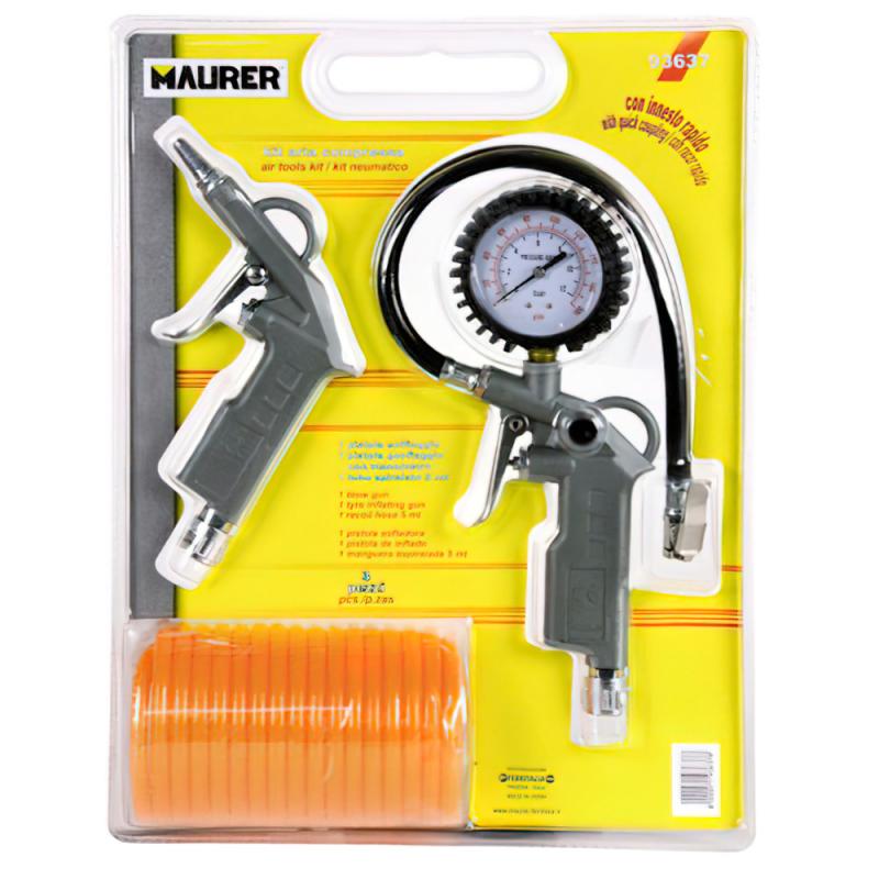 Kit Accesorios Compresor Maurer  3 Piezas