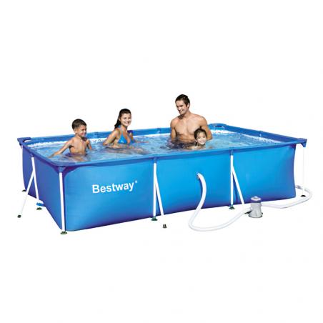 Piscina Rectangular Con Depuradora 300x200x66 cm.