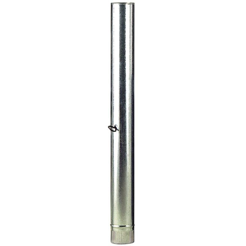 Wolfpack Tubo Estufa Acero Galvanizado Ø 100 mm, Ideal Estufas de Leña, Chimenea, Alta resistencia, Conducto Humos. Con Llave