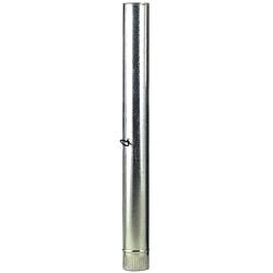 Wolfpack Tubo Estufa Acero Galvanizado Ø 120 mm, Ideal Estufas de Leña, Chimenea, Alta resistencia, Conducto Humos. Con Llave