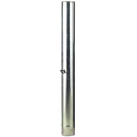 Wolfpack Tubo Estufa Acero Galvanizado Ø 110 mm, Ideal Estufas de Leña, Chimenea, Alta resistencia, Conducto Humos. Con Llave