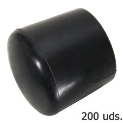 Contera Plastico Redonda Exterior Negra  8 mm. Bolsa 200 Unidades