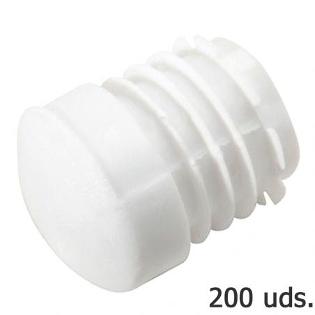 Contera Plastico Redonda Interior Blanca Para Tubo Exterior Ø 18 mm. Bolsa 200 Unidades