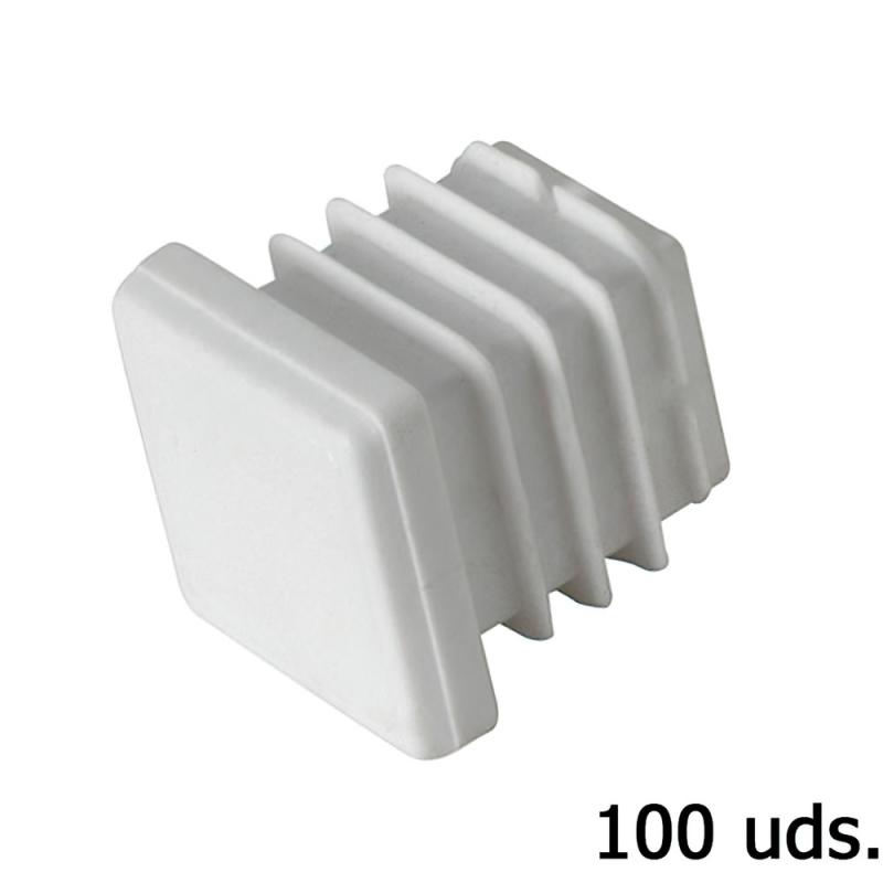 Contera Plastico Cuadrada 30x30 mm. Bolsa 100 Unidades