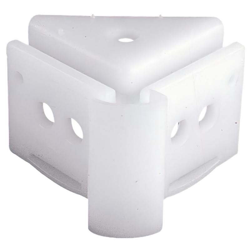 Soporte Esquina Techo Para Riel P-909 Blanco