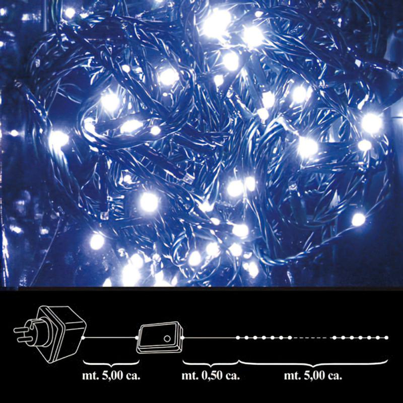 Luces Navidad 100 Leds Blanca Interior / Exterior Ip44