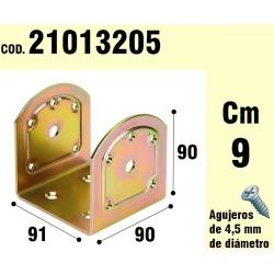 Soporte Para Madera Tipo "U"  Bicromatado 90 mm.