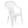 Silla Resina Monoblock Respaldo Alto Blanco Zena