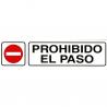 Rotulo Adhesivo 250x63 mm. Prohibido El Paso