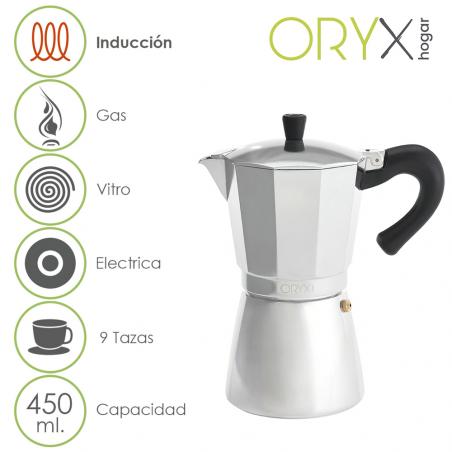 Cafetera Inducción Aluminio 9 Tazas (450 Ml.)