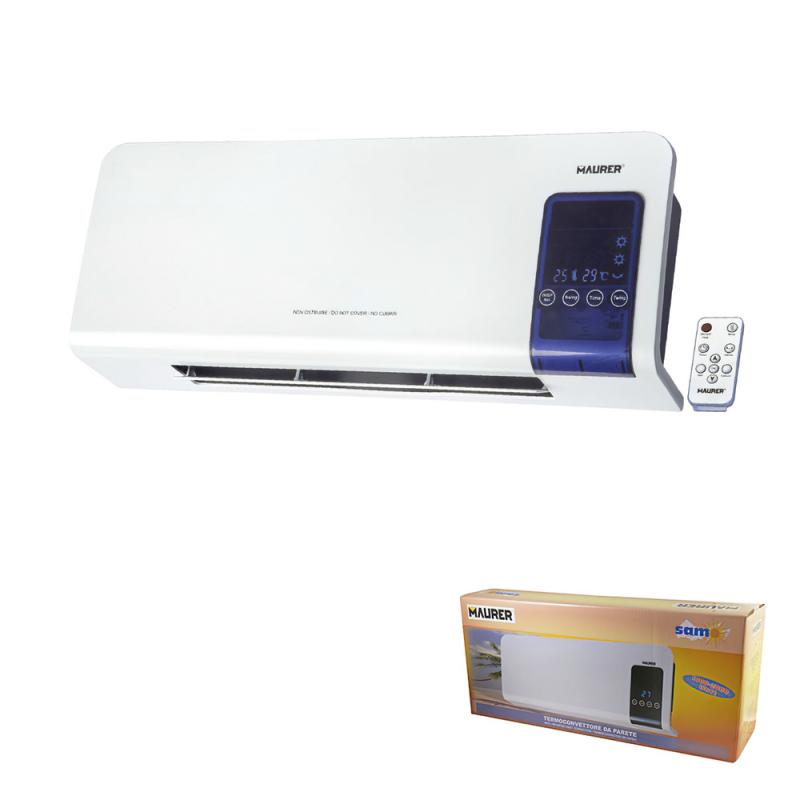 Termoconvector Split de Pared 1000 / 2000 Watt. Indicador LCD