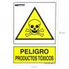 Cartel Peligro Productos Toxicos 30x21cm.