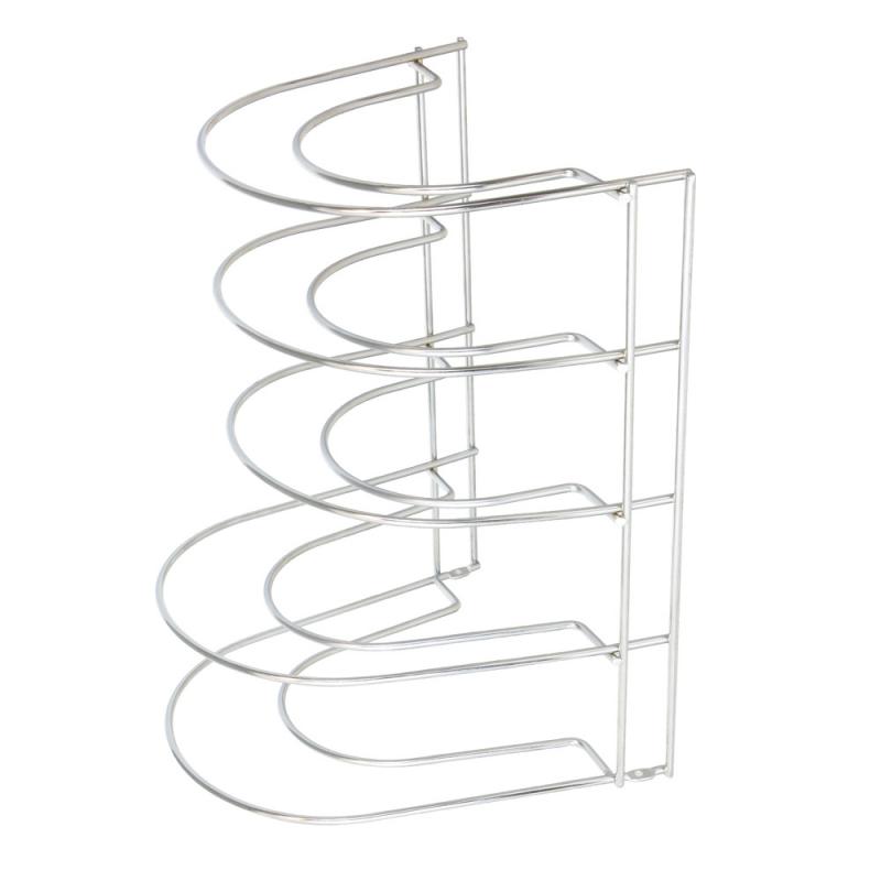 Soporte Vertical 5 Niveles Para Sartenes, Tapaderas, Acero Cromado