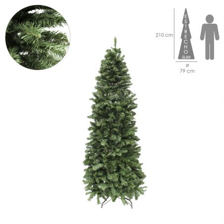 Arbol De Navidad 210 cm. Slim (estrecho) 972 Ramas PVC