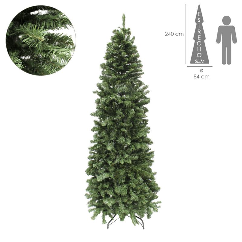 Arbol De Navidad 240 cm. Slim (estrecho) 1217 Ramas PVC