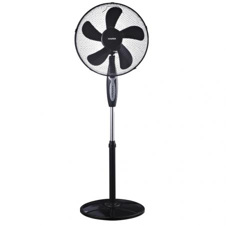 Ventilador Pie Ø 40 Cm 45 Watt. 3 Velocidades  5 Aspas Gran Tamaño, 3 Velocidades, Con Temporizador.