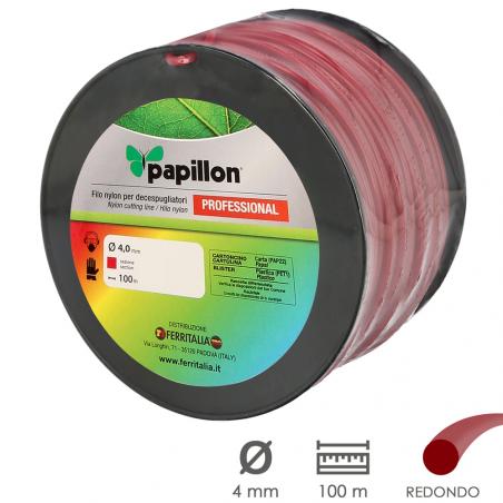 Hilo Nylon Desbrozadoras Redondo Profesional Ø 4,0 mm. Rollo 100 metros. Hilo Nylon Corte Desbrozadores Hierba, Jardin, Maleza