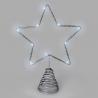 Guirnalda Adorno Luces Navidad Estrella Arbol Navidad Luz Blanco Frio. 10 Leds. Uso Interno Protección IP20. 2 Baterias AA