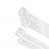 Brida Nylon 100%. Color Blanco / Natural 4,5 x 280 mm. 100 Piezas. Abrazadera Plastico, Organizador Cables, Alta Resistencia