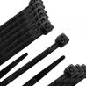 Brida Nylon 100%. Color Negro 9,0 x 780 mm. Bolsa 100 unidades. Abrazadera Plastico, Organizador Cables, Alta Resistencia